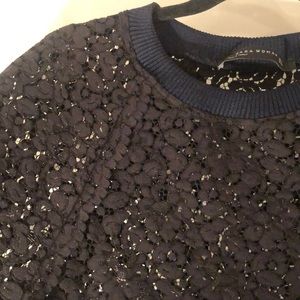 Zara navy blue/black lace sweater